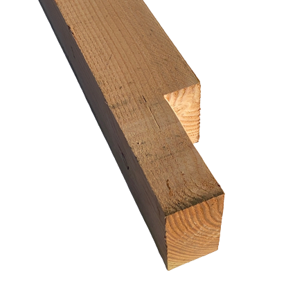 Douglaspaal met inkeping enkel 15x15x250cm